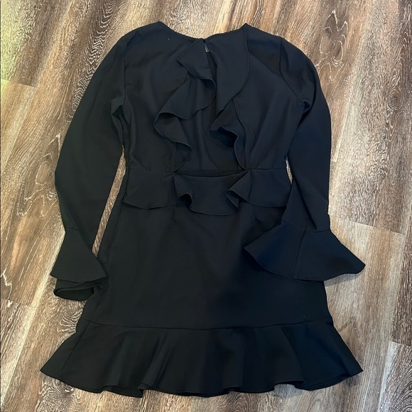 Elegant Black Long Sleeve Dress - Picture 6 of 6